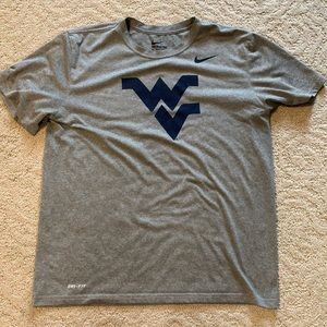 Men’s size L Nike West Virginia tee. Gray and blue: